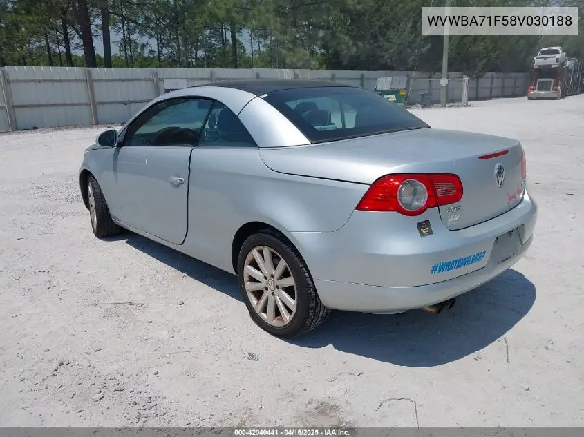 2008 Volkswagen Eos Komfort VIN: WVWBA71F58V030188 Lot: 42040441