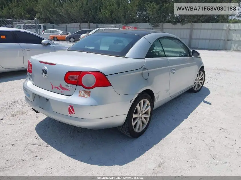 2008 Volkswagen Eos Komfort VIN: WVWBA71F58V030188 Lot: 42040441