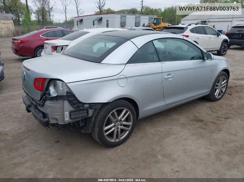 2008 Volkswagen Eos Lux VIN: WVWFA71F88V003763 Lot: 42075912