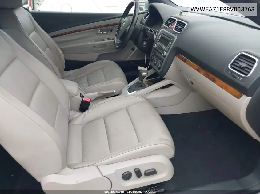 2008 Volkswagen Eos Lux VIN: WVWFA71F88V003763 Lot: 42075912