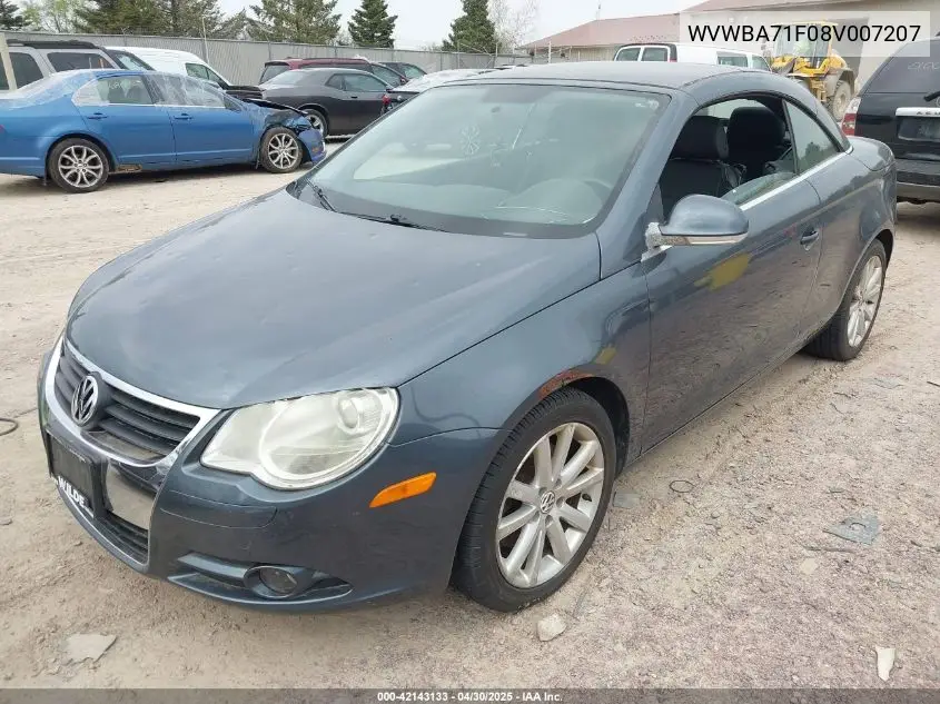 2008 Volkswagen Eos Komfort/Turbo VIN: WVWBA71F08V007207 Lot: 42143133