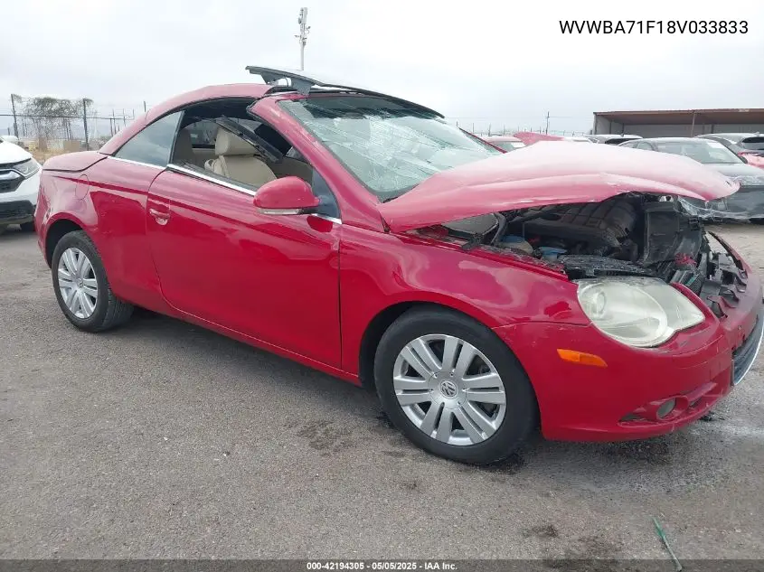 2008 Volkswagen Eos Turbo VIN: WVWBA71F18V033833 Lot: 42194305