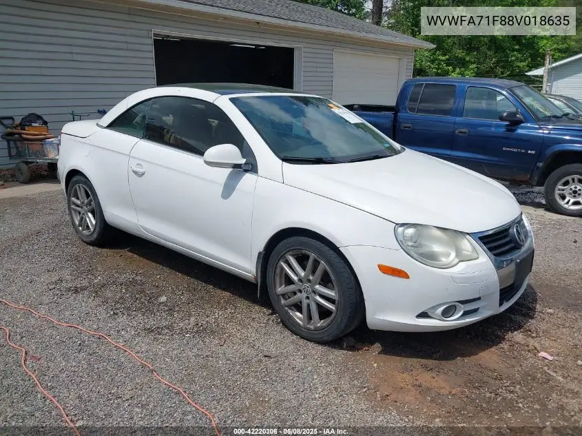 2008 Volkswagen Eos Lux VIN: WVWFA71F88V018635 Lot: 42220306
