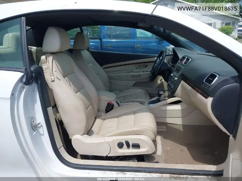 2008 Volkswagen Eos Lux VIN: WVWFA71F88V018635 Lot: 42220306