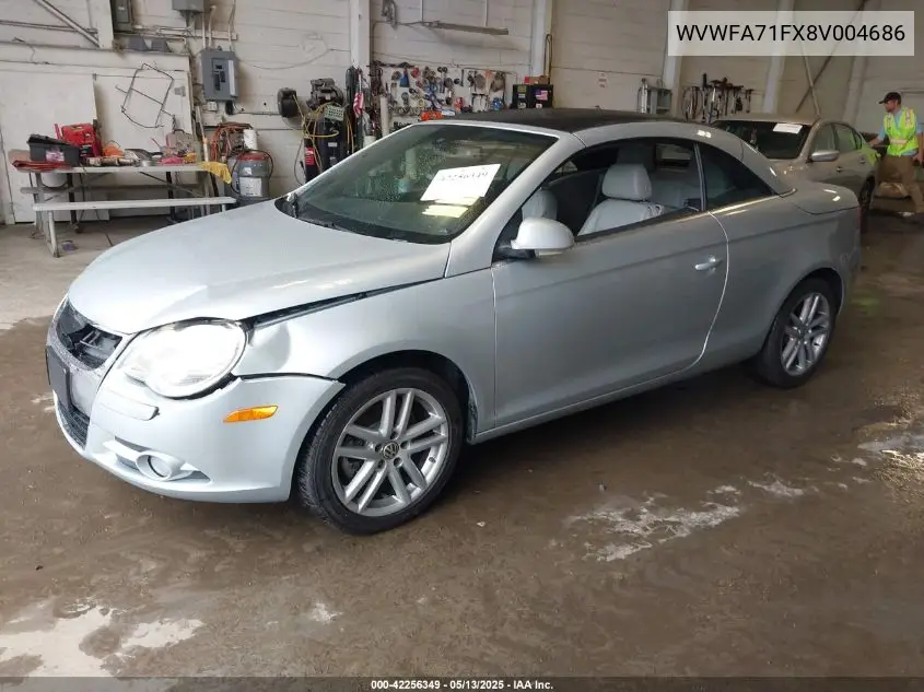 2008 Volkswagen Eos Lux VIN: WVWFA71FX8V004686 Lot: 42256349