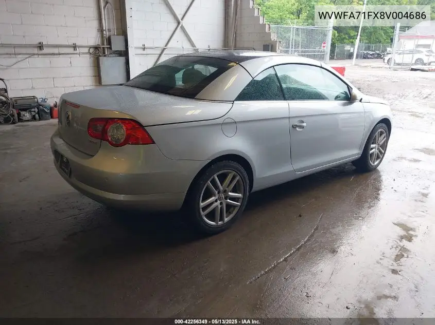 2008 Volkswagen Eos Lux VIN: WVWFA71FX8V004686 Lot: 42256349