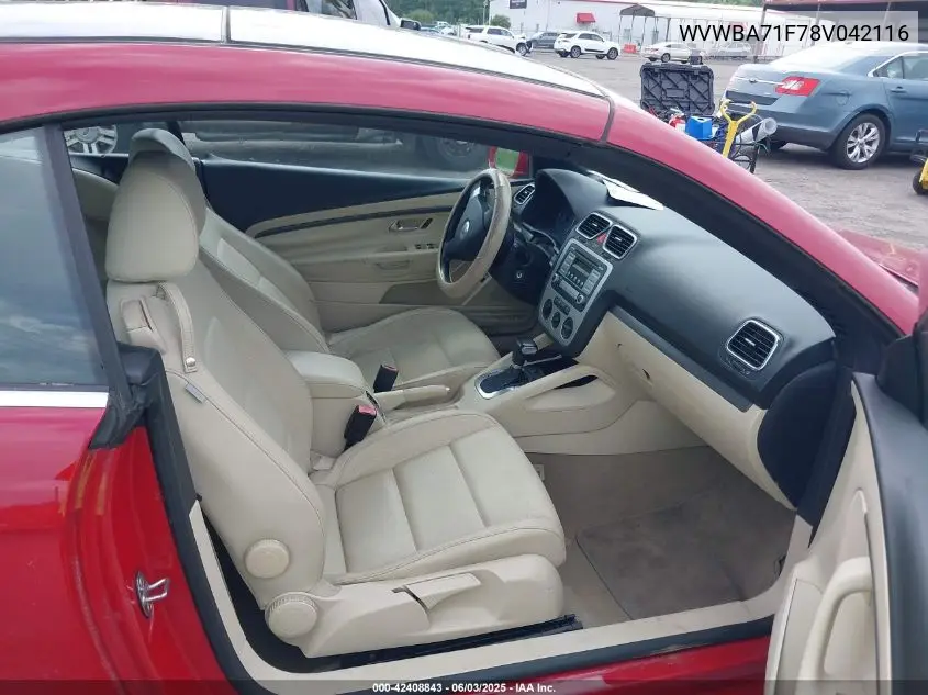 2008 Volkswagen Eos Komfort/Turbo VIN: WVWBA71F78V042116 Lot: 42408843