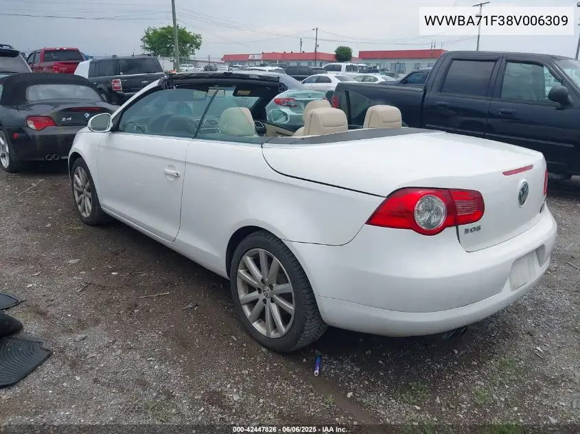 2008 Volkswagen Eos Komfort/Turbo VIN: WVWBA71F38V006309 Lot: 42447826