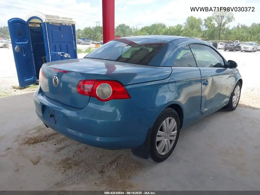 2008 Volkswagen Eos Komfort/Turbo VIN: WVWBA71F98V030372 Lot: 42538554