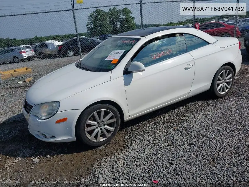 2008 Volkswagen Eos Komfort/Turbo VIN: WVWBA71F68V041782 Lot: 42601249