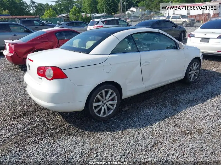 2008 Volkswagen Eos Komfort/Turbo VIN: WVWBA71F68V041782 Lot: 42601249
