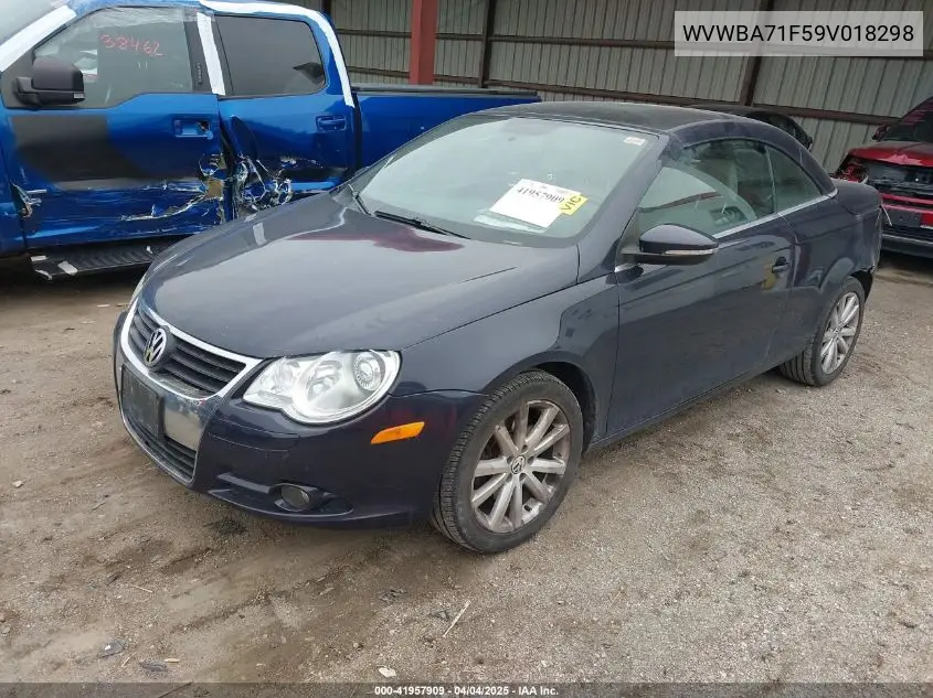 2009 Volkswagen Eos Komfort VIN: WVWBA71F59V018298 Lot: 41957909