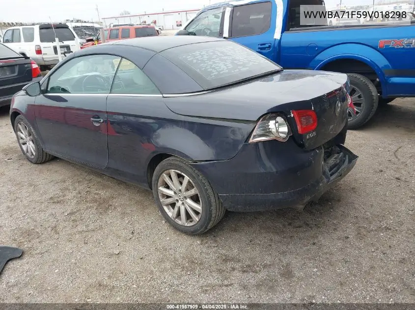 2009 Volkswagen Eos Komfort VIN: WVWBA71F59V018298 Lot: 41957909