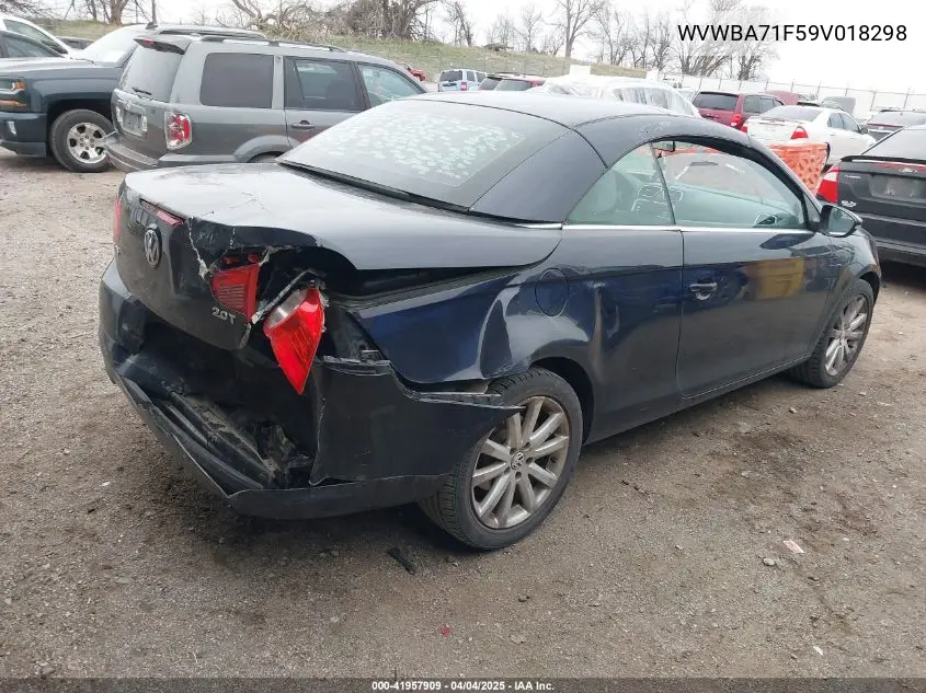 2009 Volkswagen Eos Komfort VIN: WVWBA71F59V018298 Lot: 41957909