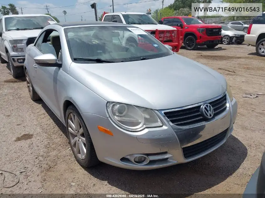 2009 Volkswagen Eos Komfort VIN: WVWBA71F49V016543 Lot: 42029360
