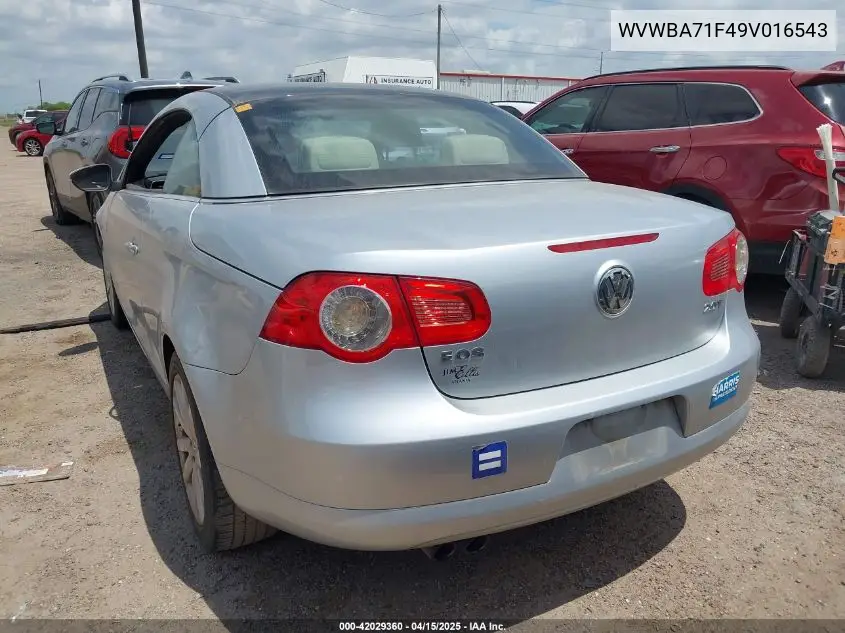 2009 Volkswagen Eos Komfort VIN: WVWBA71F49V016543 Lot: 42029360