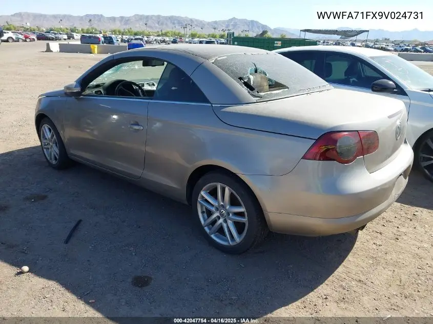 2009 Volkswagen Eos Lux VIN: WVWFA71FX9V024731 Lot: 42047754