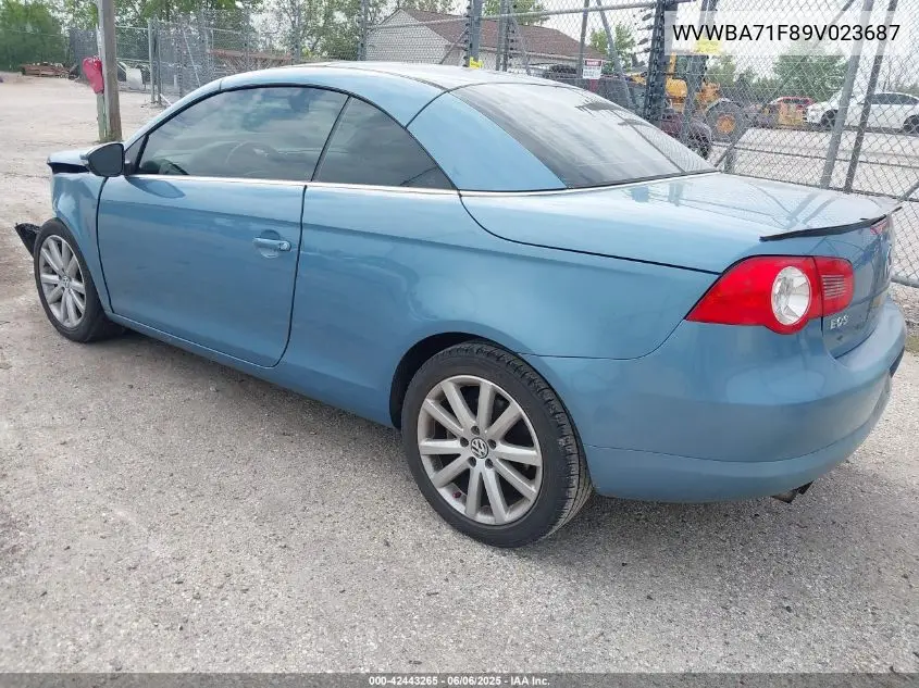 2009 Volkswagen Eos Komfort VIN: WVWBA71F89V023687 Lot: 42443265