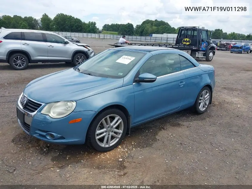 2009 Volkswagen Eos Lux VIN: WVWFA71F19V011298 Lot: 42654946