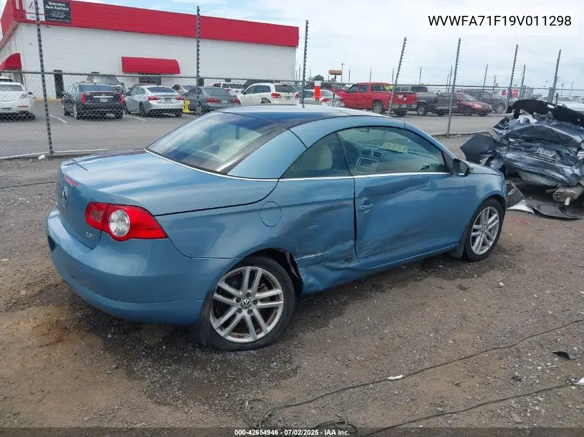 2009 Volkswagen Eos Lux VIN: WVWFA71F19V011298 Lot: 42654946