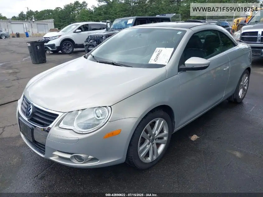2009 Volkswagen Eos Komfort VIN: WVWBA71F59V018754 Lot: 42690622