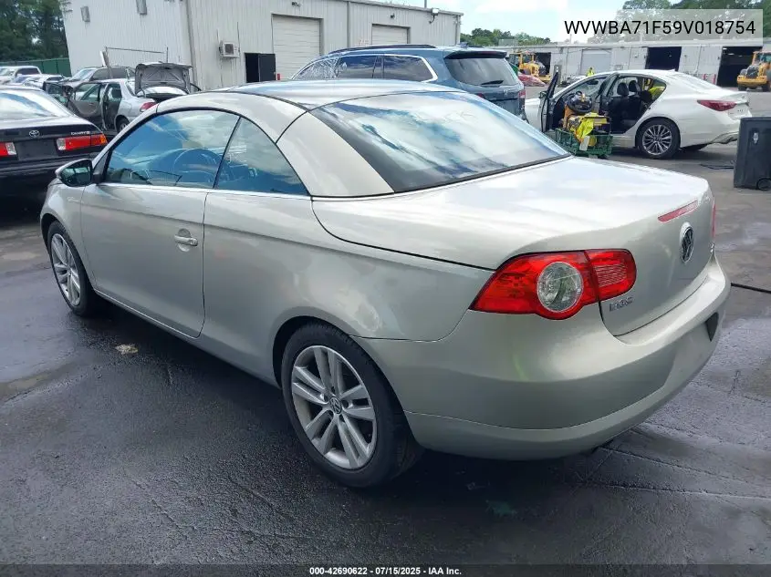 2009 Volkswagen Eos Komfort VIN: WVWBA71F59V018754 Lot: 42690622
