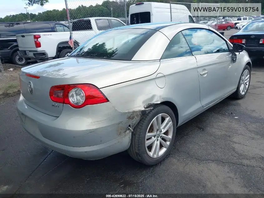 2009 Volkswagen Eos Komfort VIN: WVWBA71F59V018754 Lot: 42690622