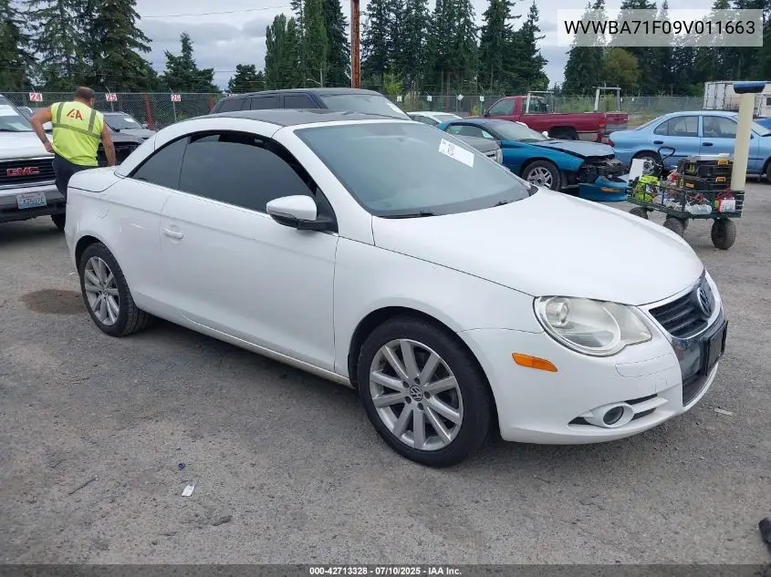2009 Volkswagen Eos Komfort VIN: WVWBA71F09V011663 Lot: 42713328