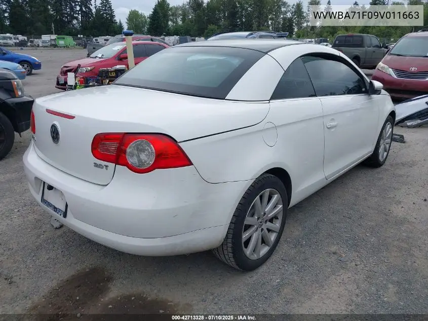 2009 Volkswagen Eos Komfort VIN: WVWBA71F09V011663 Lot: 42713328