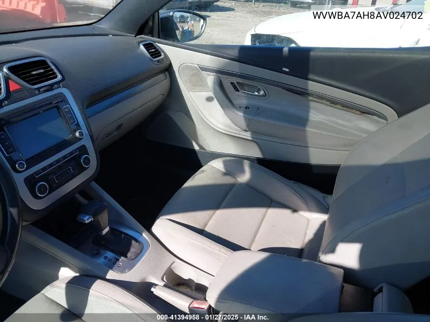 2010 Volkswagen Eos Komfort VIN: WVWBA7AH8AV024702 Lot: 41394958
