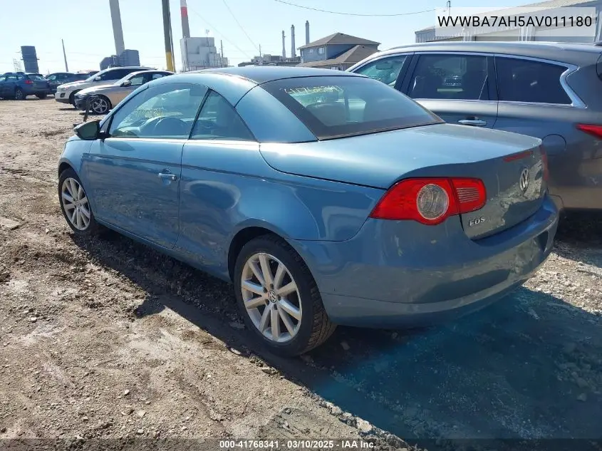 2010 Volkswagen Eos Komfort VIN: WVWBA7AH5AV011180 Lot: 41768341