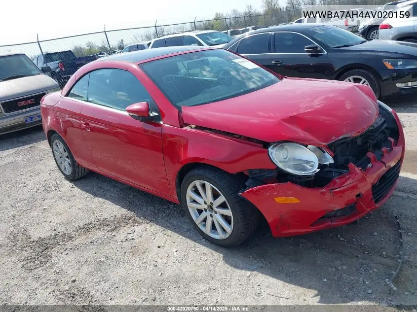 2010 Volkswagen Eos Komfort VIN: WVWBA7AH4AV020159 Lot: 42020790