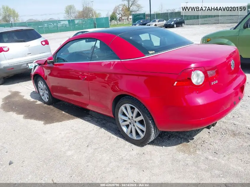 2010 Volkswagen Eos Komfort VIN: WVWBA7AH4AV020159 Lot: 42020790