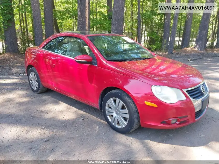 2010 Volkswagen Eos Komfort VIN: WVWAA7AH4AV016091 Lot: 42138443