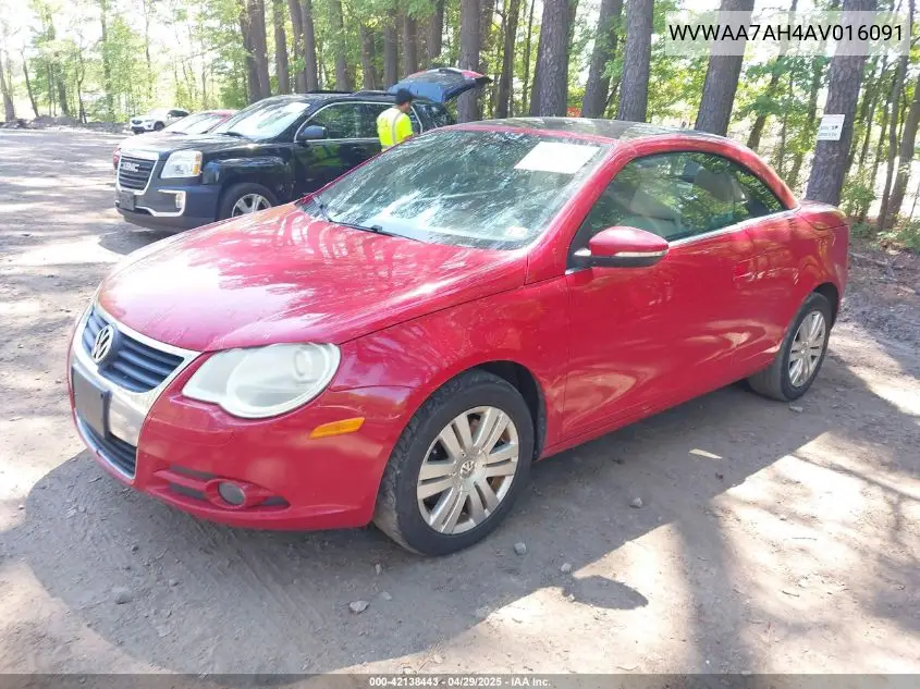 2010 Volkswagen Eos Komfort VIN: WVWAA7AH4AV016091 Lot: 42138443