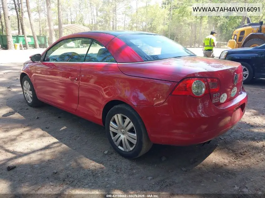 2010 Volkswagen Eos Komfort VIN: WVWAA7AH4AV016091 Lot: 42138443