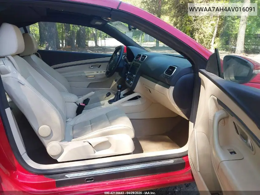 2010 Volkswagen Eos Komfort VIN: WVWAA7AH4AV016091 Lot: 42138443