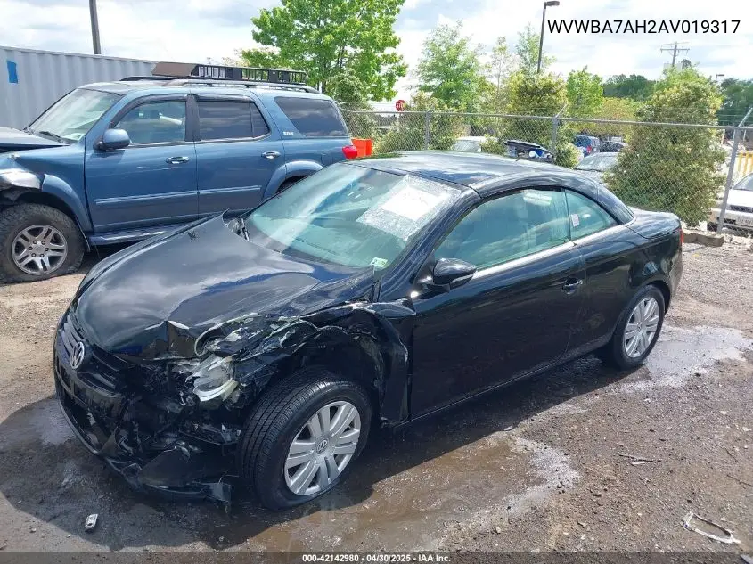 2010 Volkswagen Eos Komfort VIN: WVWBA7AH2AV019317 Lot: 42142980