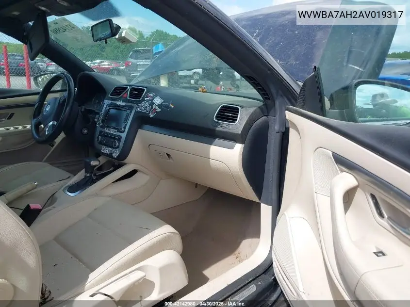 2010 Volkswagen Eos Komfort VIN: WVWBA7AH2AV019317 Lot: 42142980
