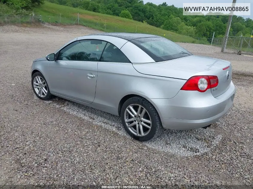 2010 Volkswagen Eos Lux VIN: WVWFA7AH9AV008865 Lot: 42241717