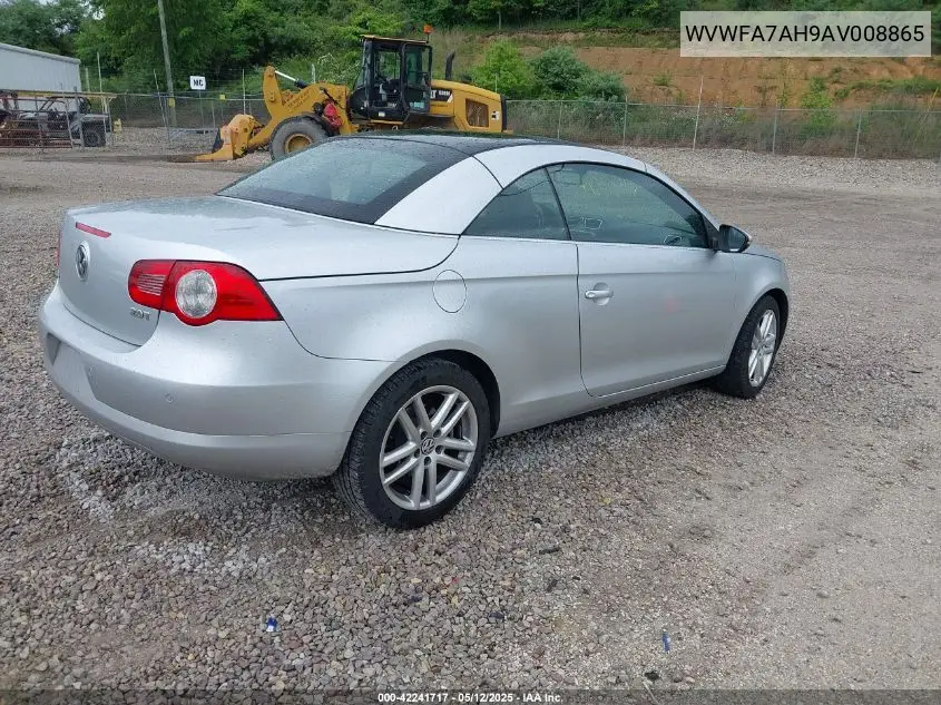 2010 Volkswagen Eos Lux VIN: WVWFA7AH9AV008865 Lot: 42241717