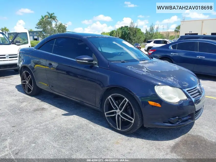 2010 Volkswagen Eos Komfort VIN: WVWBA7AH2AV018698 Lot: 42581271