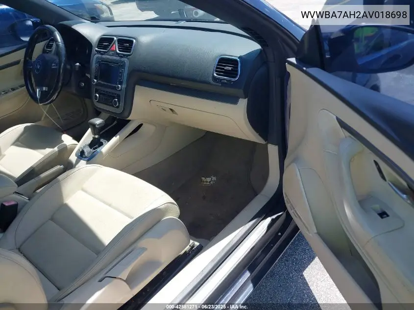 2010 Volkswagen Eos Komfort VIN: WVWBA7AH2AV018698 Lot: 42581271
