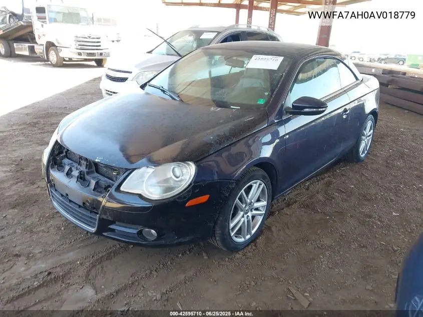 2010 Volkswagen Eos Lux VIN: WVWFA7AH0AV018779 Lot: 42595710