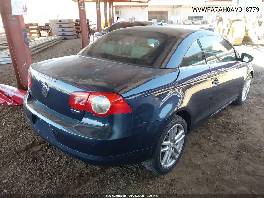 2010 Volkswagen Eos Lux VIN: WVWFA7AH0AV018779 Lot: 42595710