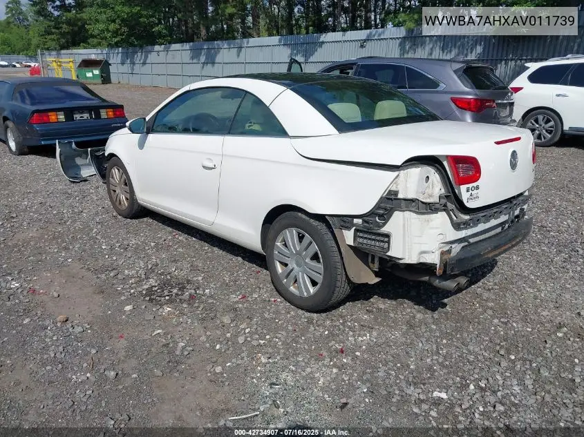 2010 Volkswagen Eos Komfort VIN: WVWBA7AHXAV011739 Lot: 42734907