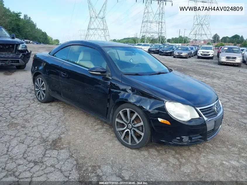 2010 Volkswagen Eos Komfort VIN: WVWBA7AH4AV024809 Lot: 42773112