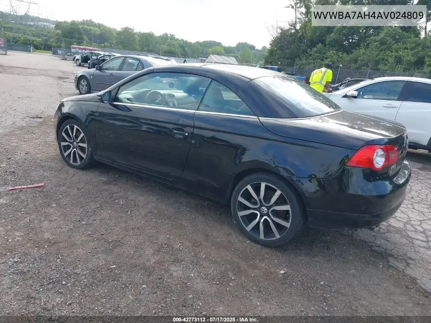 2010 Volkswagen Eos Komfort VIN: WVWBA7AH4AV024809 Lot: 42773112