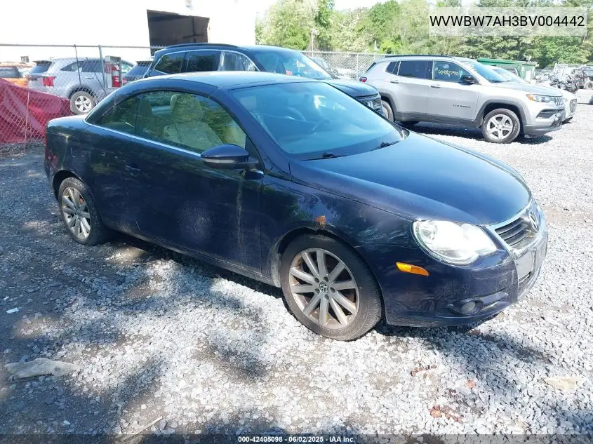 2011 Volkswagen Eos Komfort VIN: WVWBW7AH3BV004442 Lot: 42405098