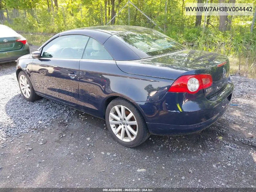 2011 Volkswagen Eos Komfort VIN: WVWBW7AH3BV004442 Lot: 42405098